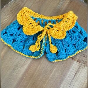 Handmade Crochet Pet collar -neckband - 100% cotton cats dogs , small pets